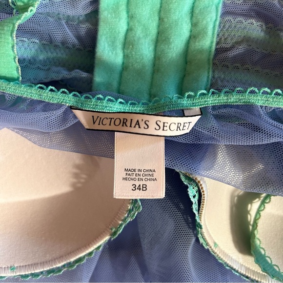 Victoria's Secret Blue and Green Babydoll Lingerie - Picture 5 of 5